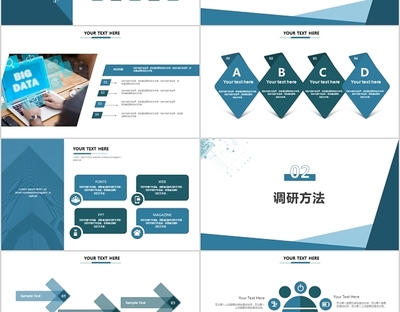 商务含信息图表调研报告汇报PPT模板